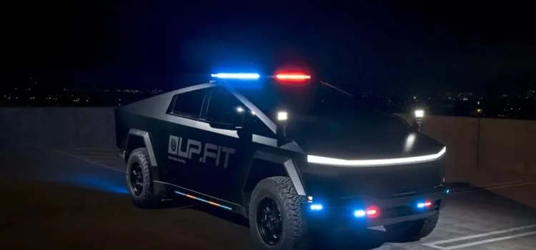 Tesla Cybertruck como auto policial